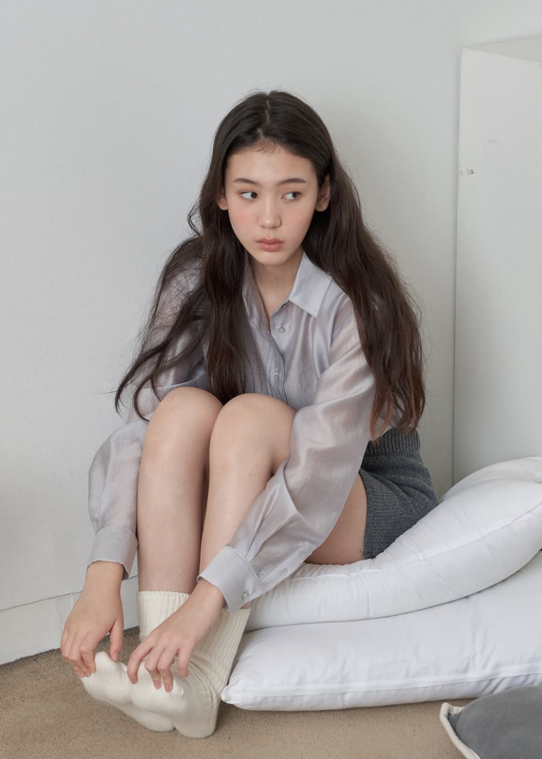 [택,새상품] REBANE 르베인 파운드 셔츠 #차콜그레이 상품이미지8