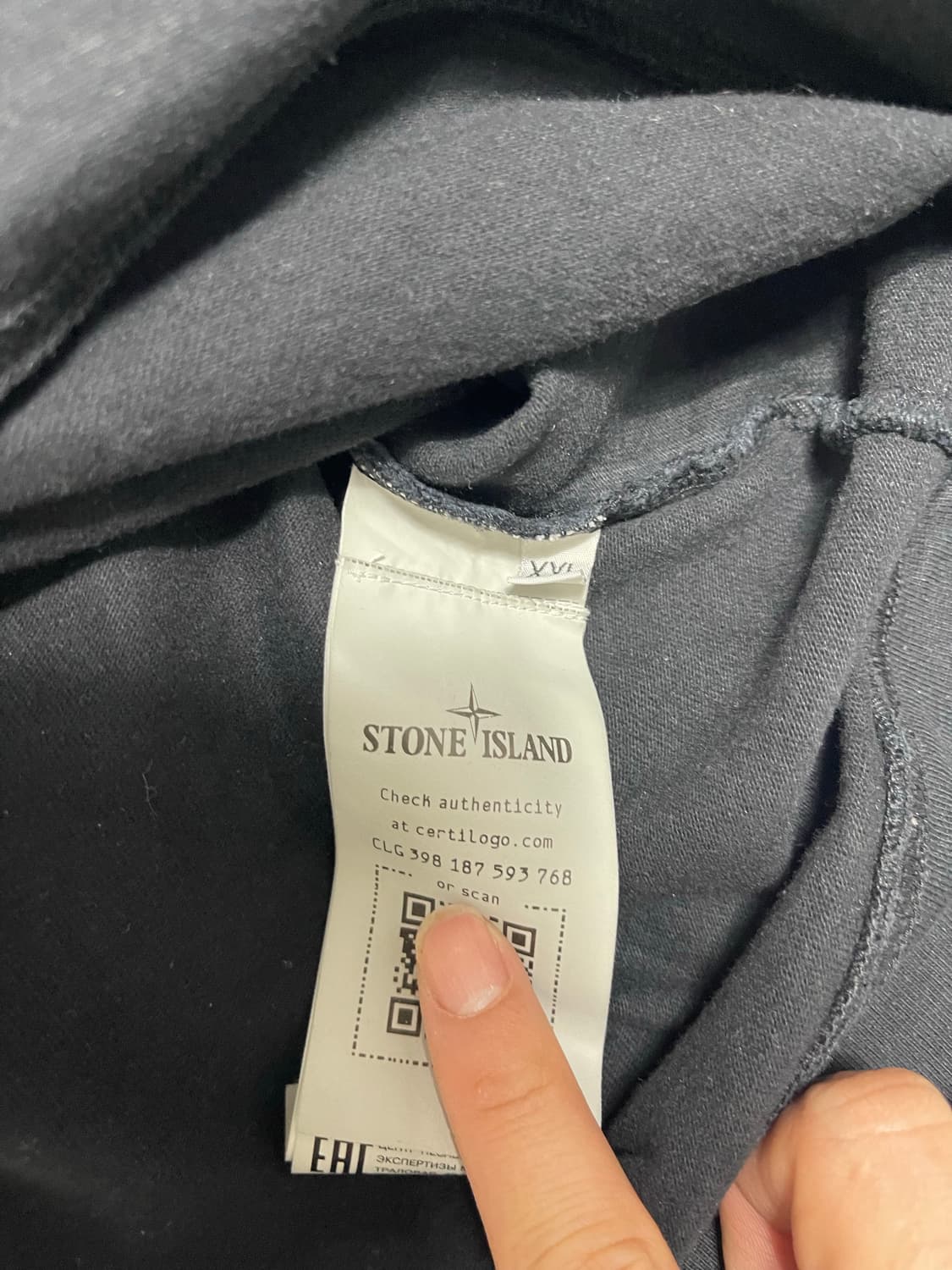 정품/스톤아일랜드 블랙 맨투맨 티셔츠 xxl 상품이미지5