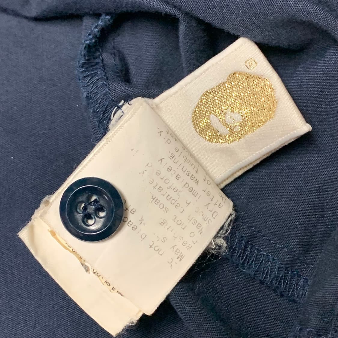 베이프 반팔 셔츠 네이비 상품이미지7