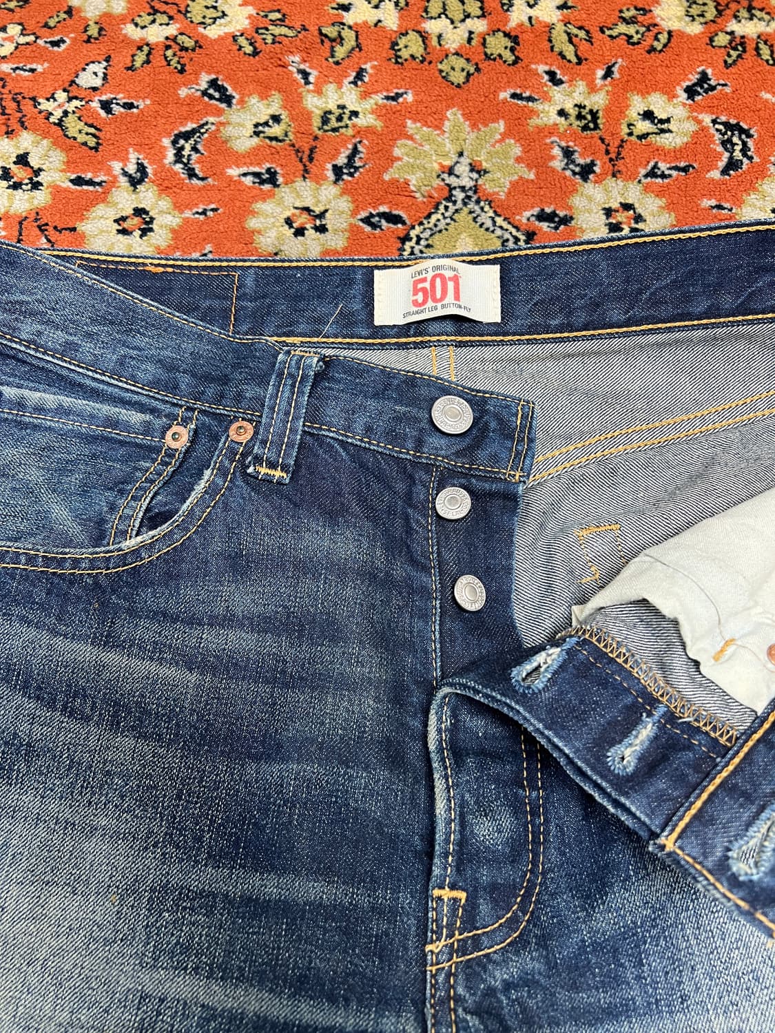 [32] 리바이스 501 빈티지 워싱 데님 팬츠 상품이미지3
