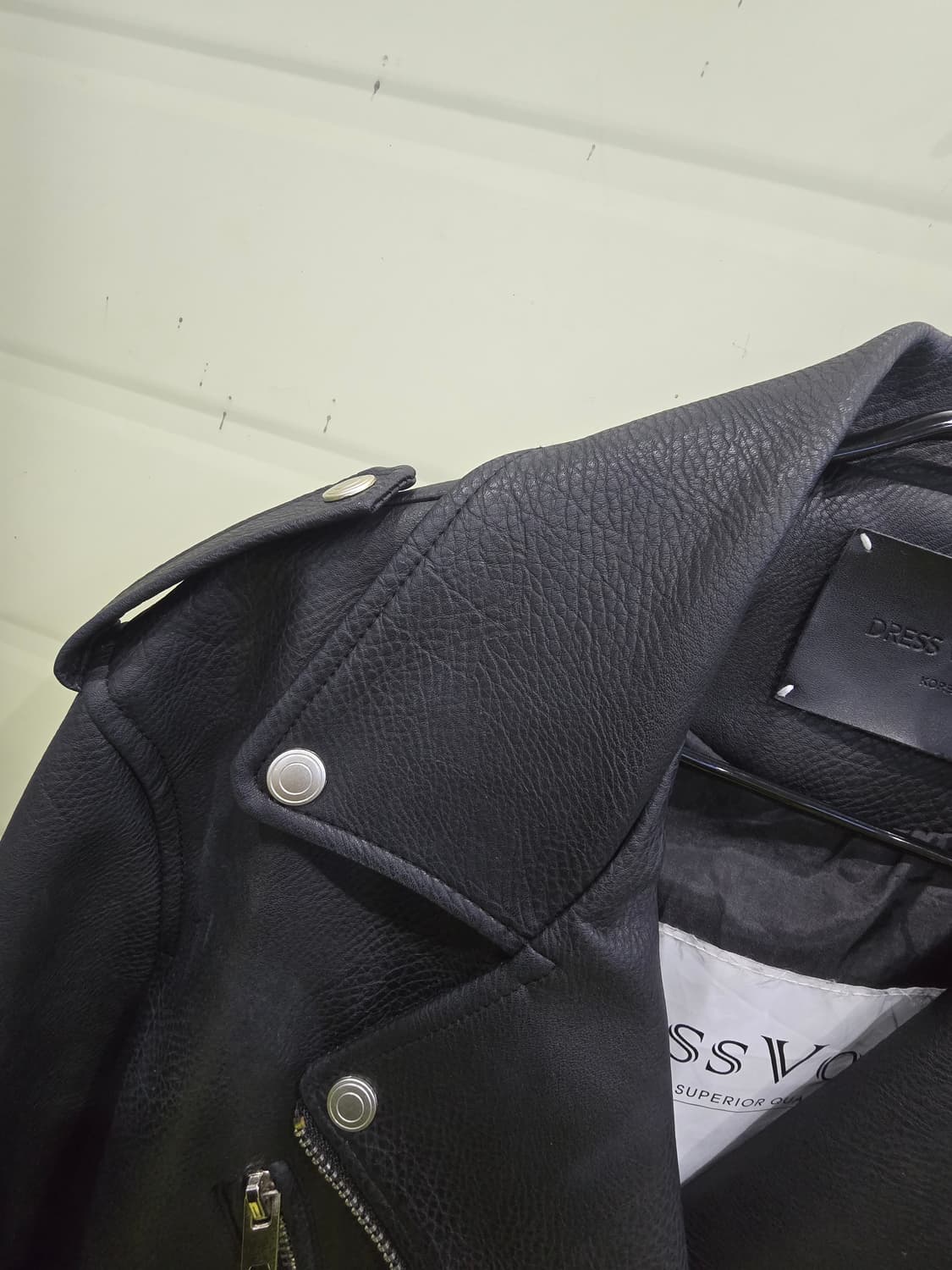 블랙 레더 라이더 자켓 상품이미지5