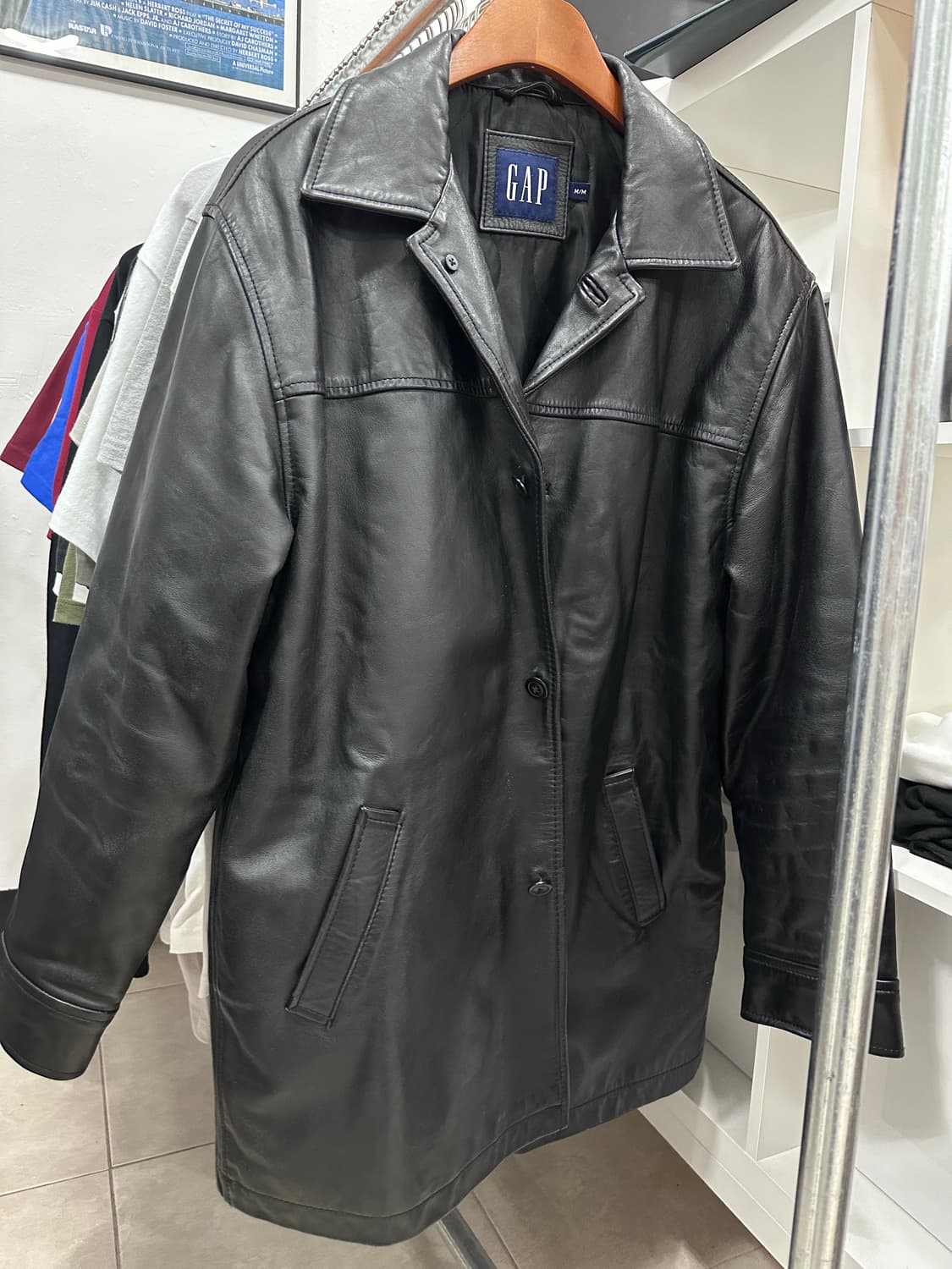 올드갭 old gap 레더 카코트 M 상태A 상품이미지1