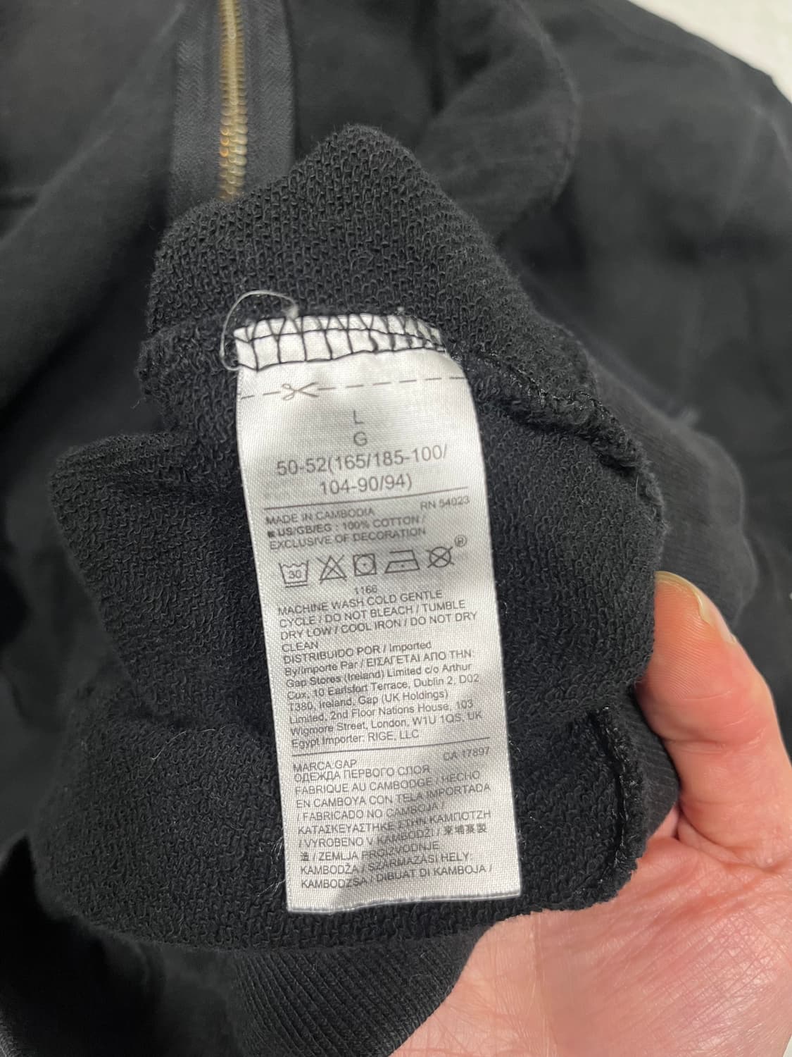 Gap 후드집업 블랙 L 상품이미지3