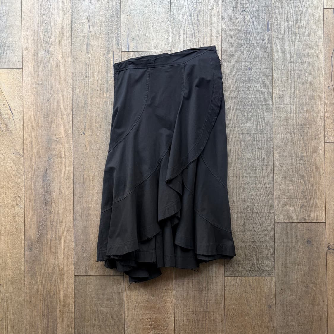 Patchwork Ruffle Wrap Skirt 상품이미지1