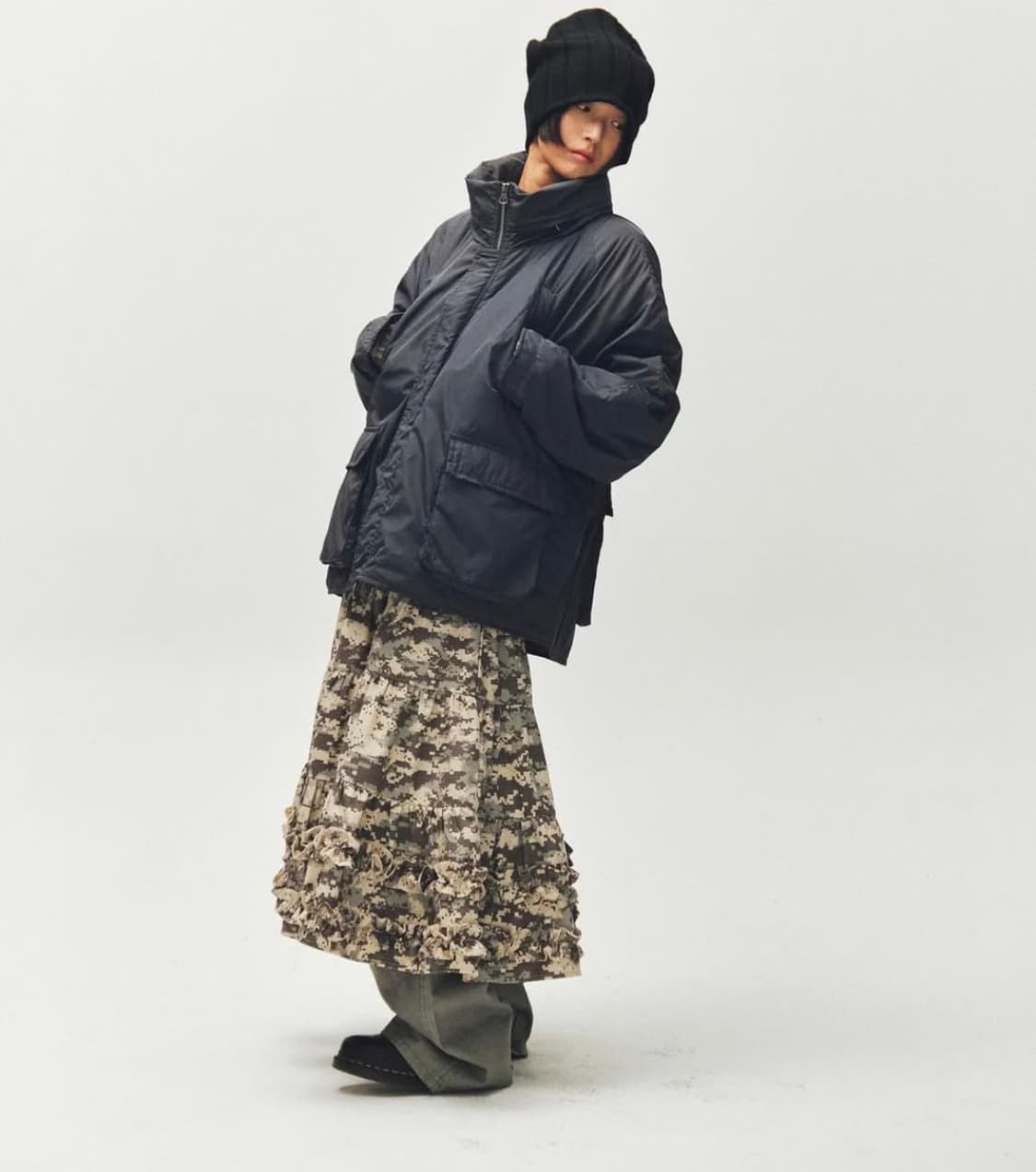 plzproject MIDDLE FRILL SKIRT 상품이미지1