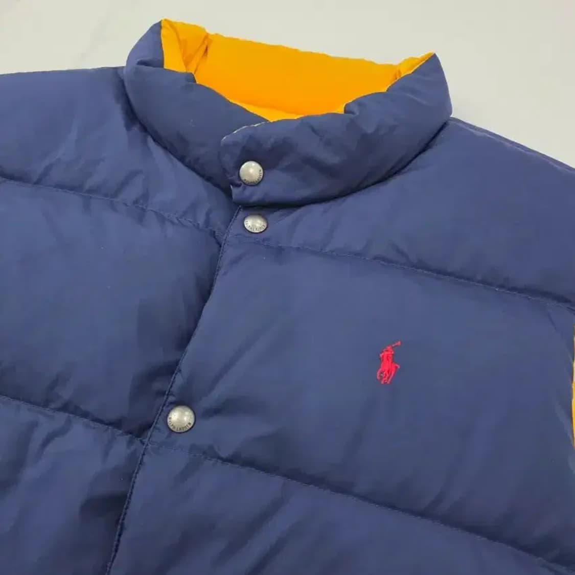 폴로 랄프로렌 리버시블 패딩 조끼 네이비/옐로우 95 상품이미지3