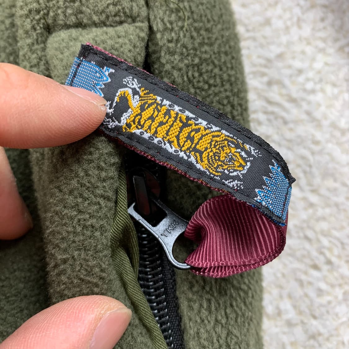 캐피탈 리버스 플리스 쿡넥 맨투맨 카키 상품이미지6