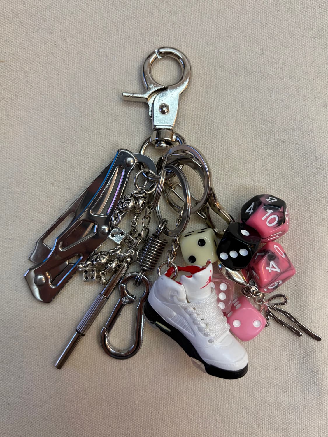 Pink & Black Dice Street Keyring 상품이미지2