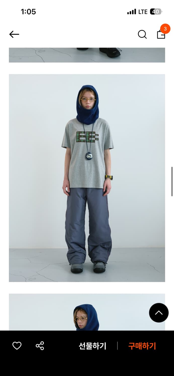 엔조블루스 패디드 투웨이 밴딩 팬츠 (grey) 상품이미지2