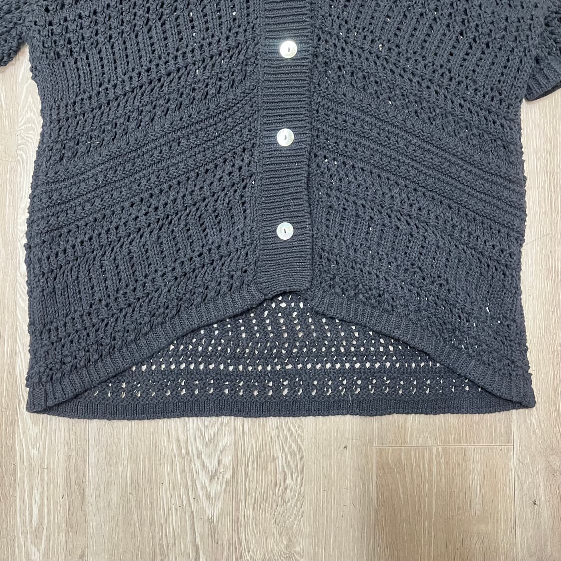 (신제품) 자라 여성 블랙 그물  시스루 빈팔 카라 S-M(90~95) 상품이미지3