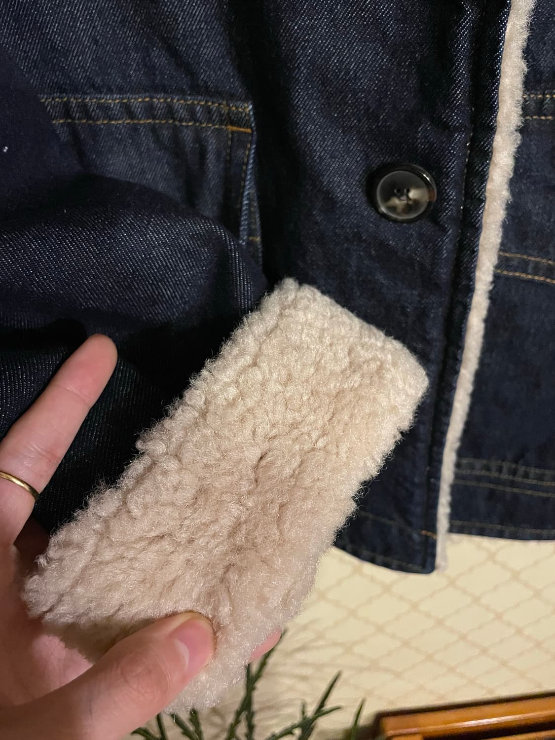Dries fur denim jaket 상품이미지3