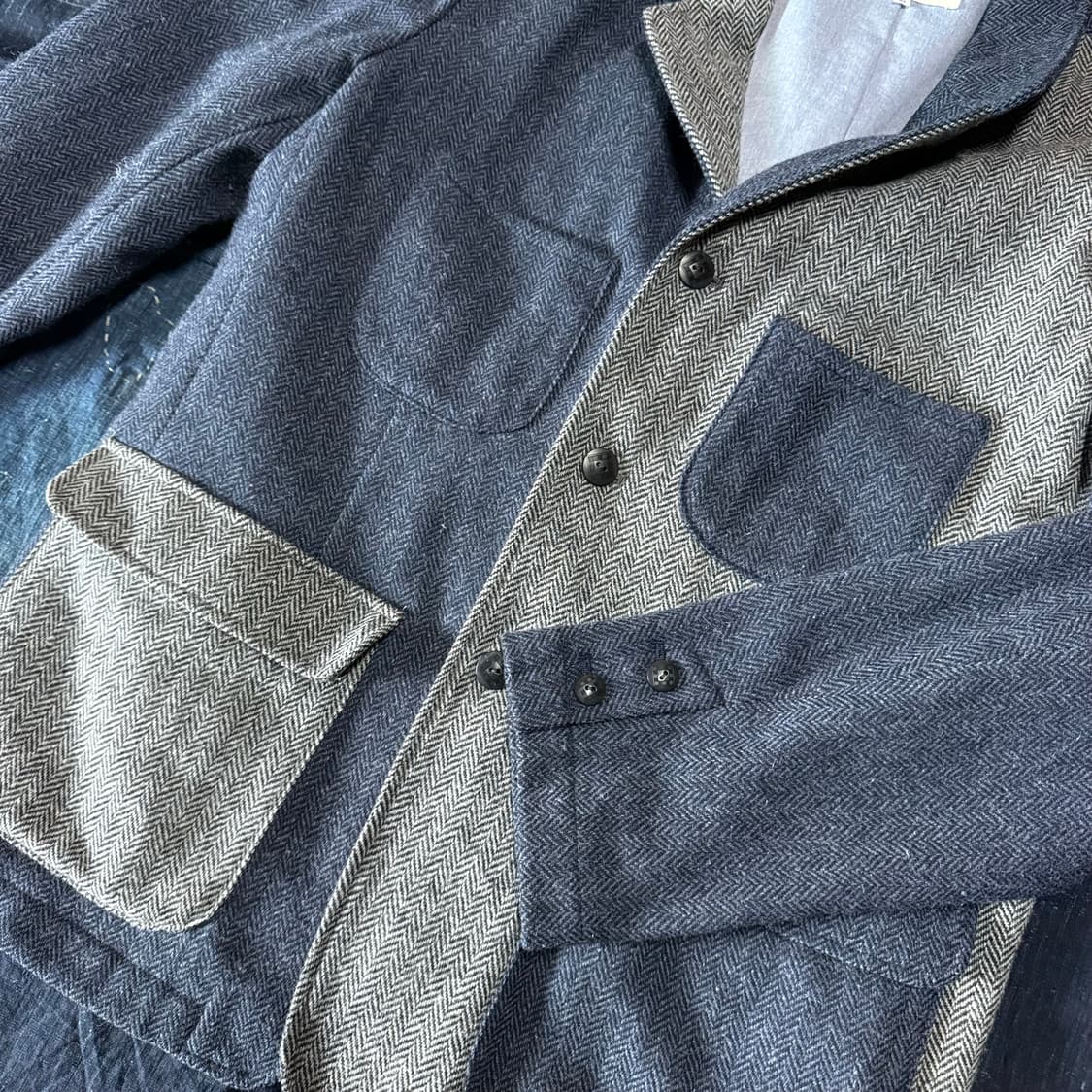 니서스호텔 울 블랜드 헤링본 자켓 L 상품이미지3