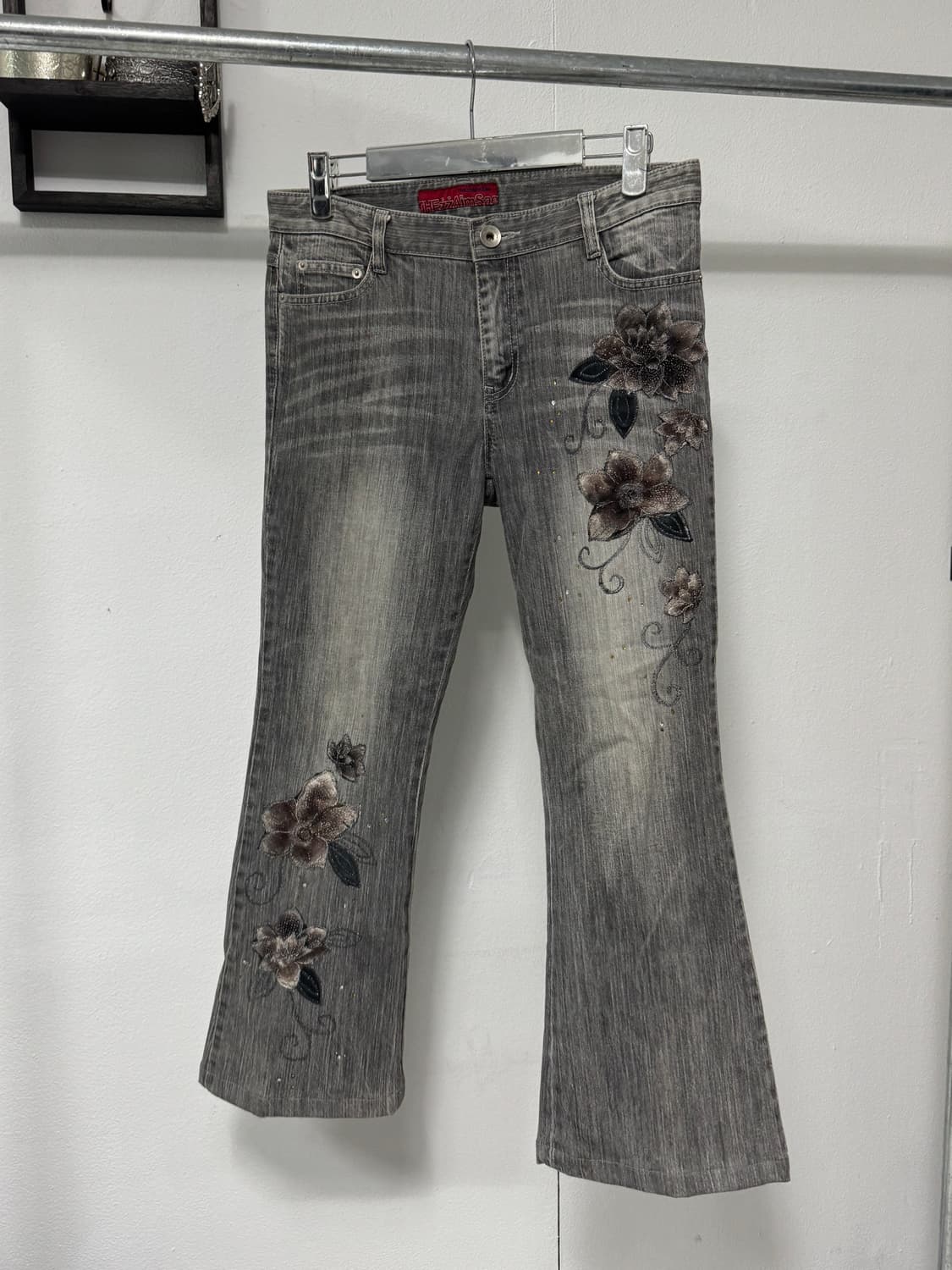 플라워 패턴 워시드 팬츠 상품이미지2