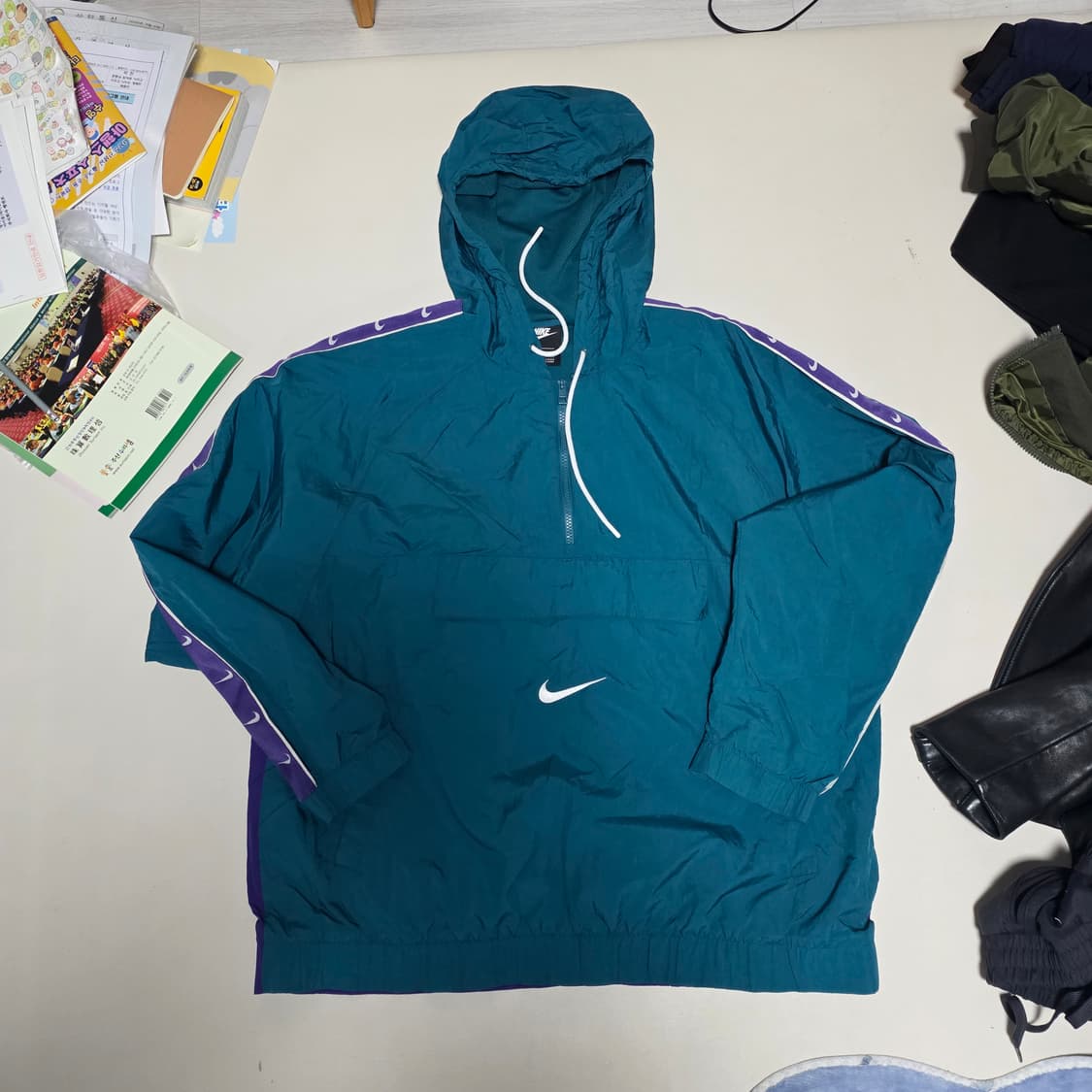 나이키 아노락 바람막이 틸 / 퍼플 스우시 상품이미지1