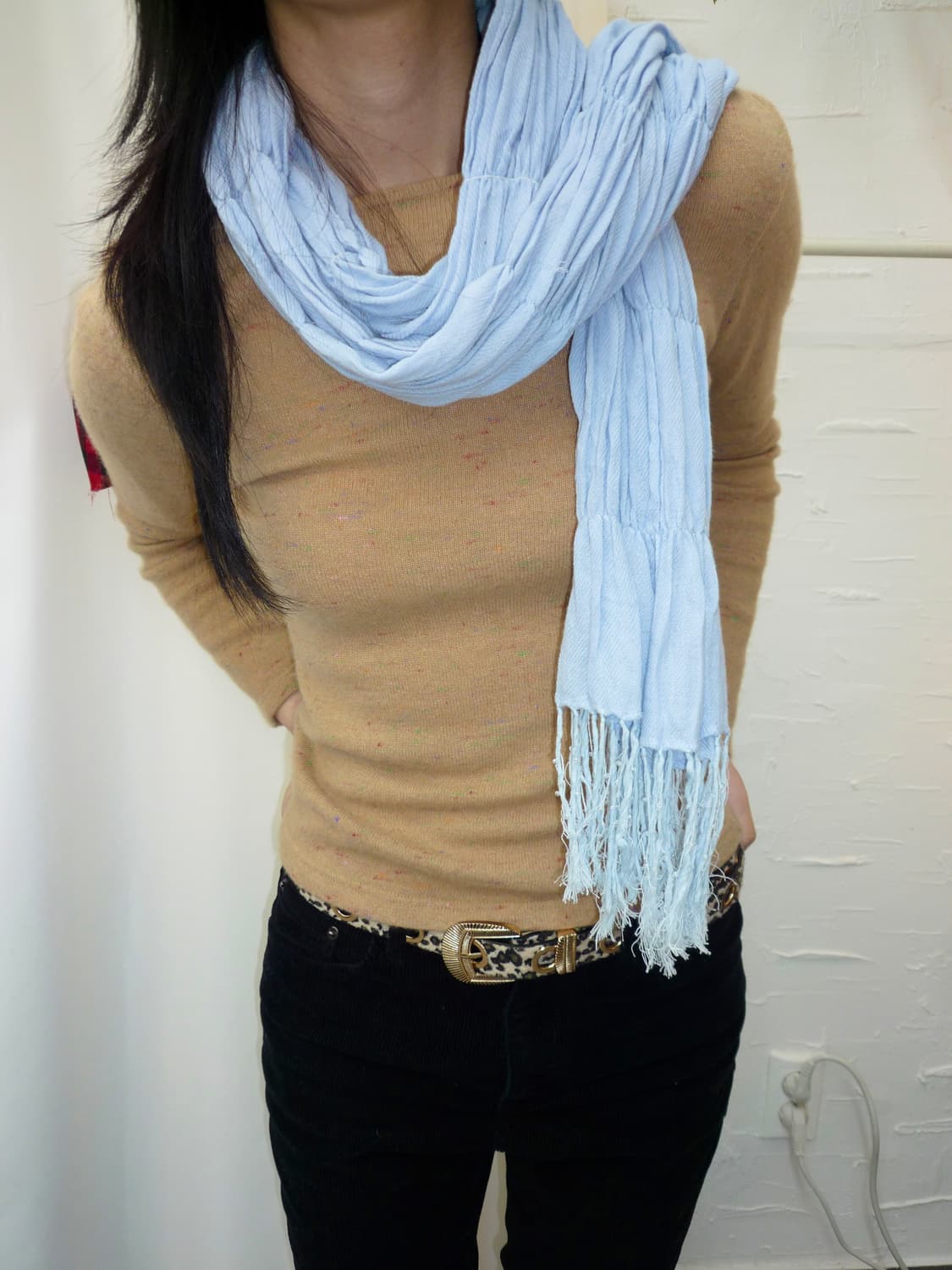 Wrinkle skyblue muffler 상품이미지3