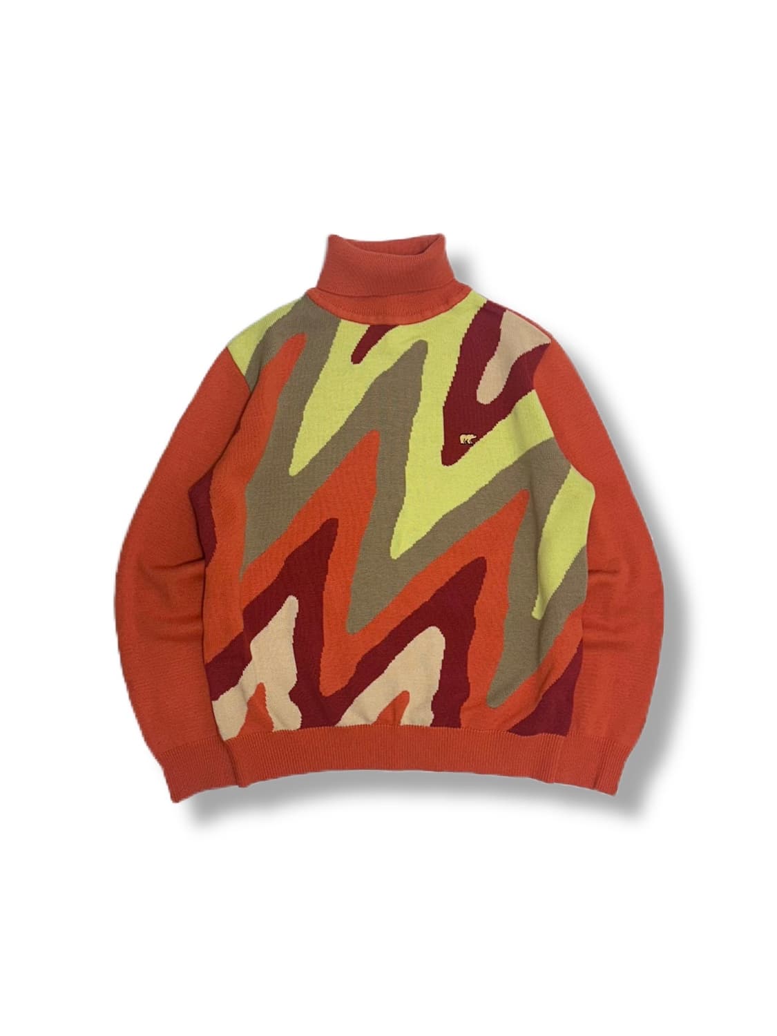 잭니클라우스 패턴 목폴라 니트 상품이미지1