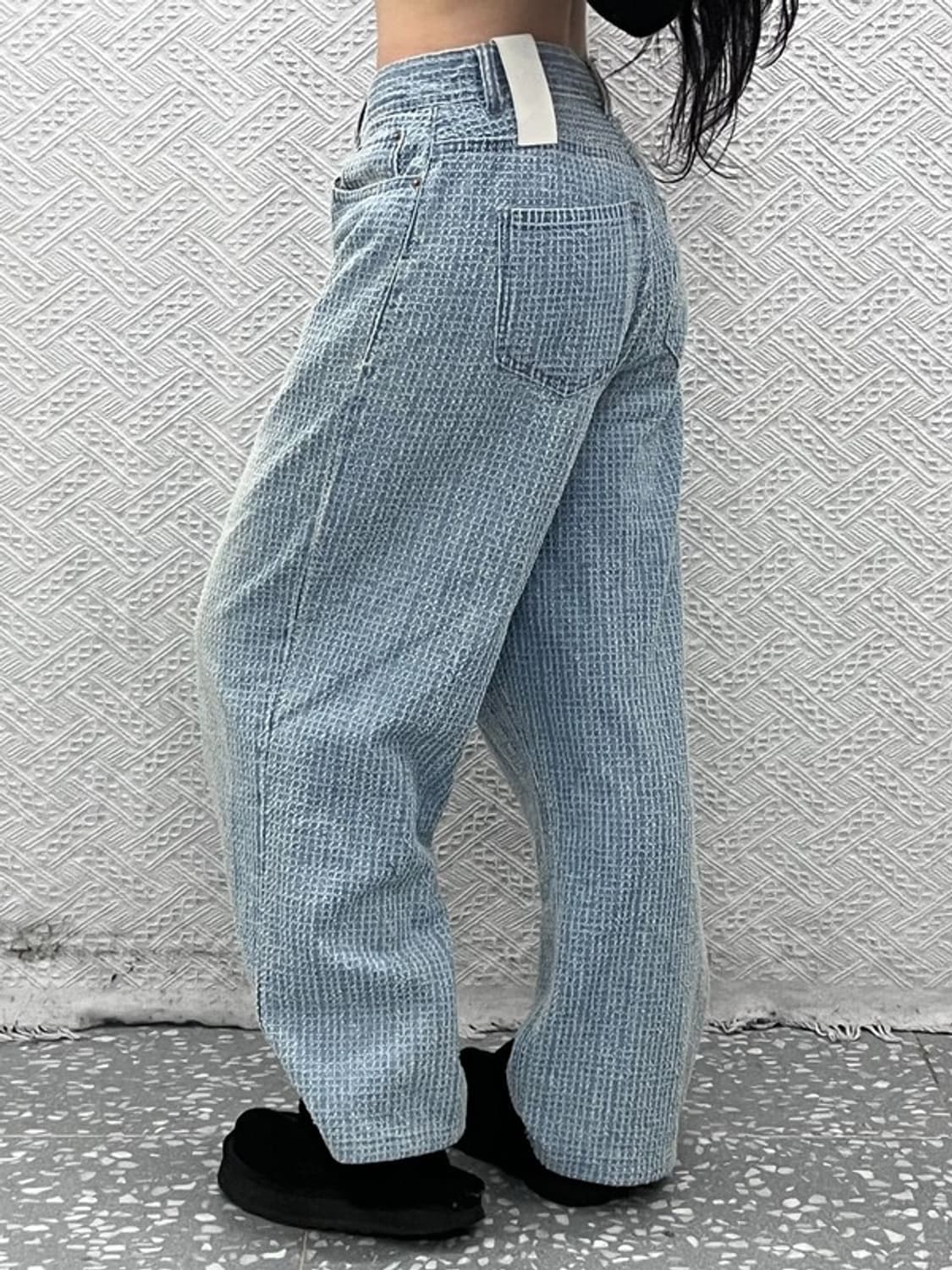 노이어 빈티지 데미지 트위드 워싱 데님팬츠 48 C09927 상품이미지2