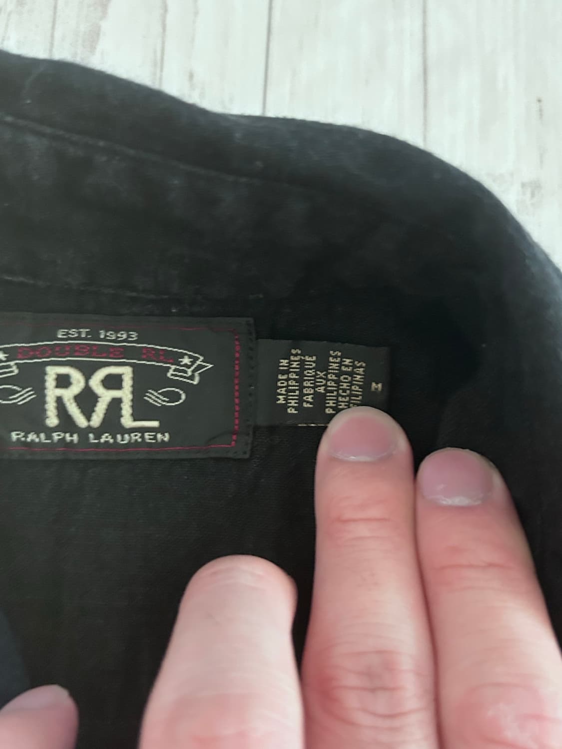 RRL 더블알엘 블랙 웨스턴 데님 셔츠 M 상품이미지2