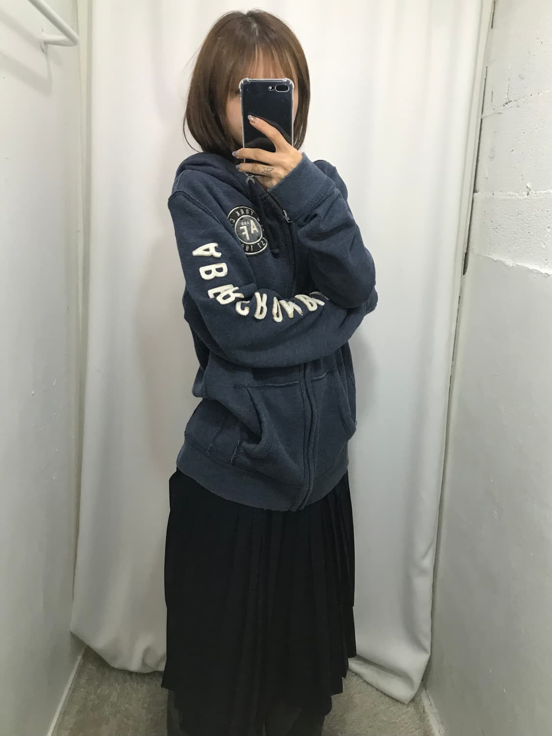 아베크롬비 네이비 후드집업 (L) 상품이미지3