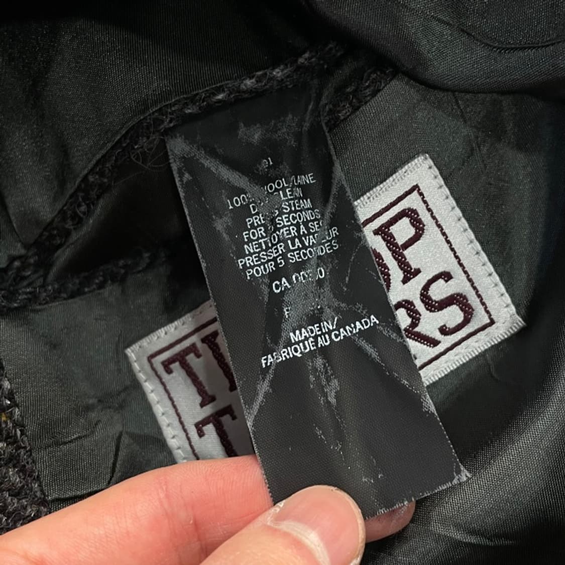 100 캐나다 해리스 트위드 해링본 패턴 울 블레이저 자켓 상품이미지6