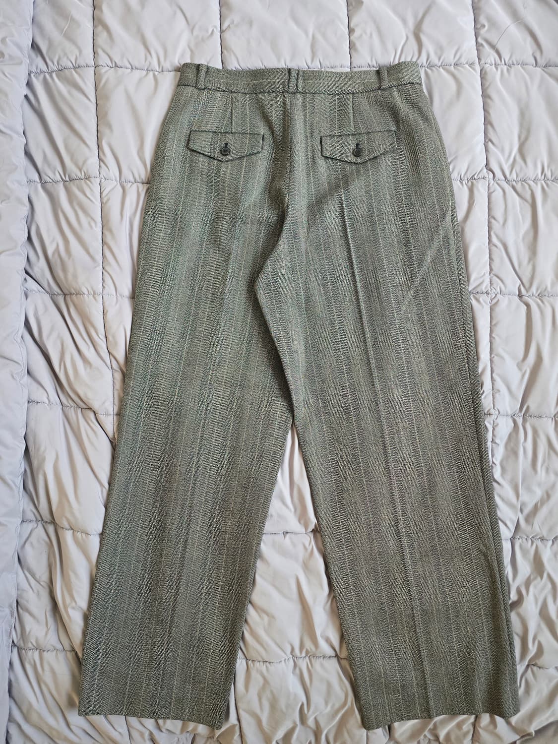 렉토 브로큰 헤링본 투턱 팬츠 M 상품이미지2