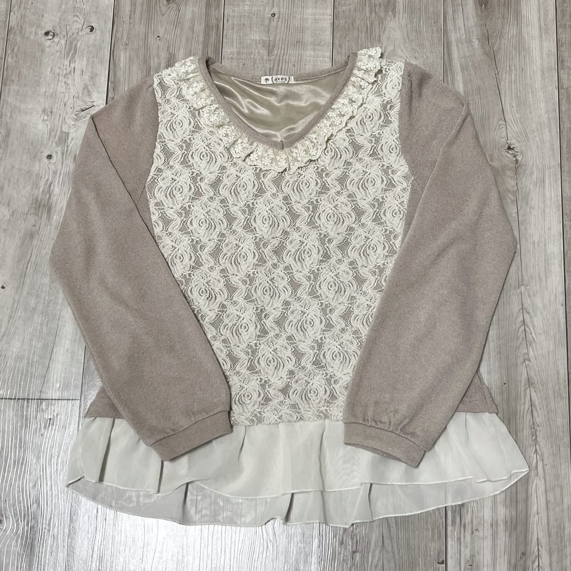 엑시즈팜 레이스 니트 상품이미지1