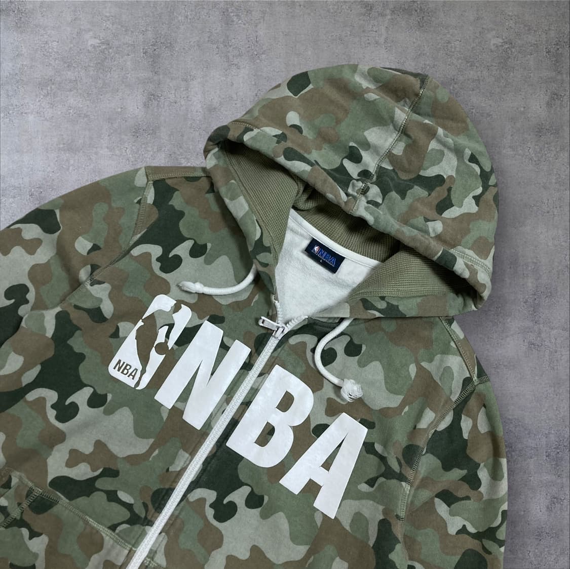 NBA 스펠아웃 빅로고 카모플라쥬 후드 집업 상품이미지2