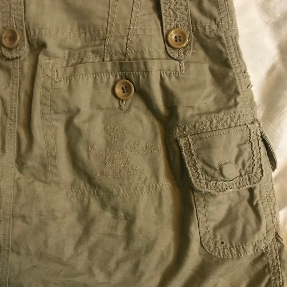 Vintage 빈티지 러힙 베이지 카고 미니스커트 상품이미지3