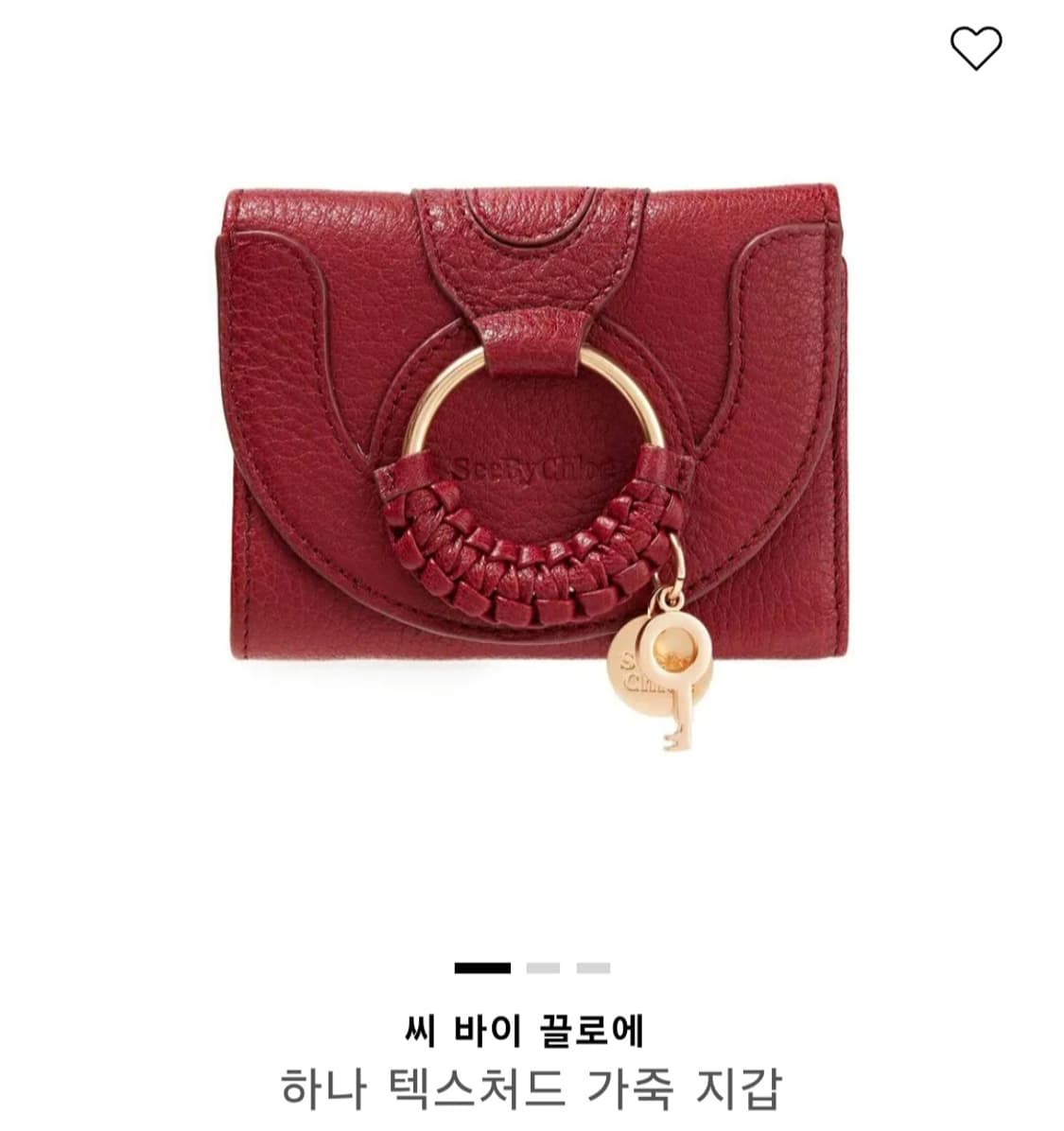 씨 바이 끌로에 하나 텍스처드 가죽 반지갑 상품이미지2