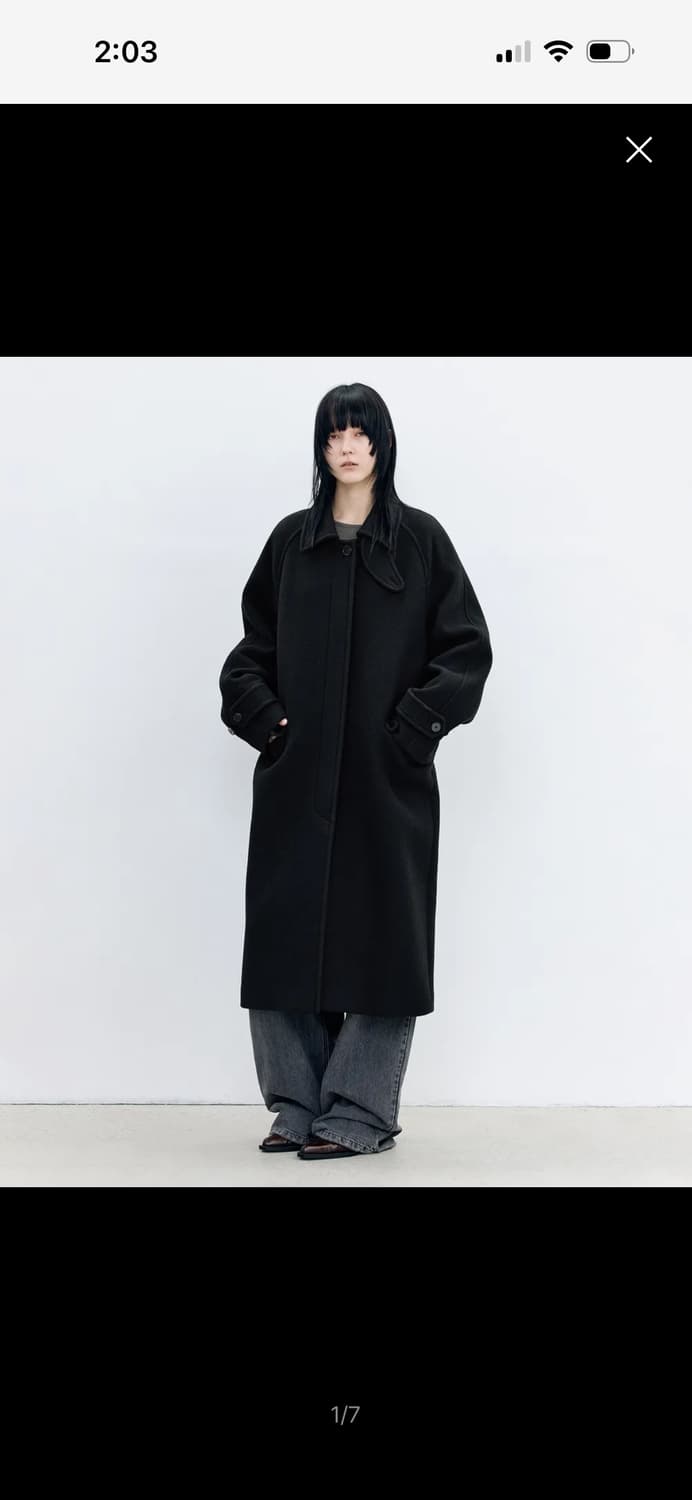 인사일런스우먼 클래식 발마칸 코트 BLACK (xs) 상품이미지1