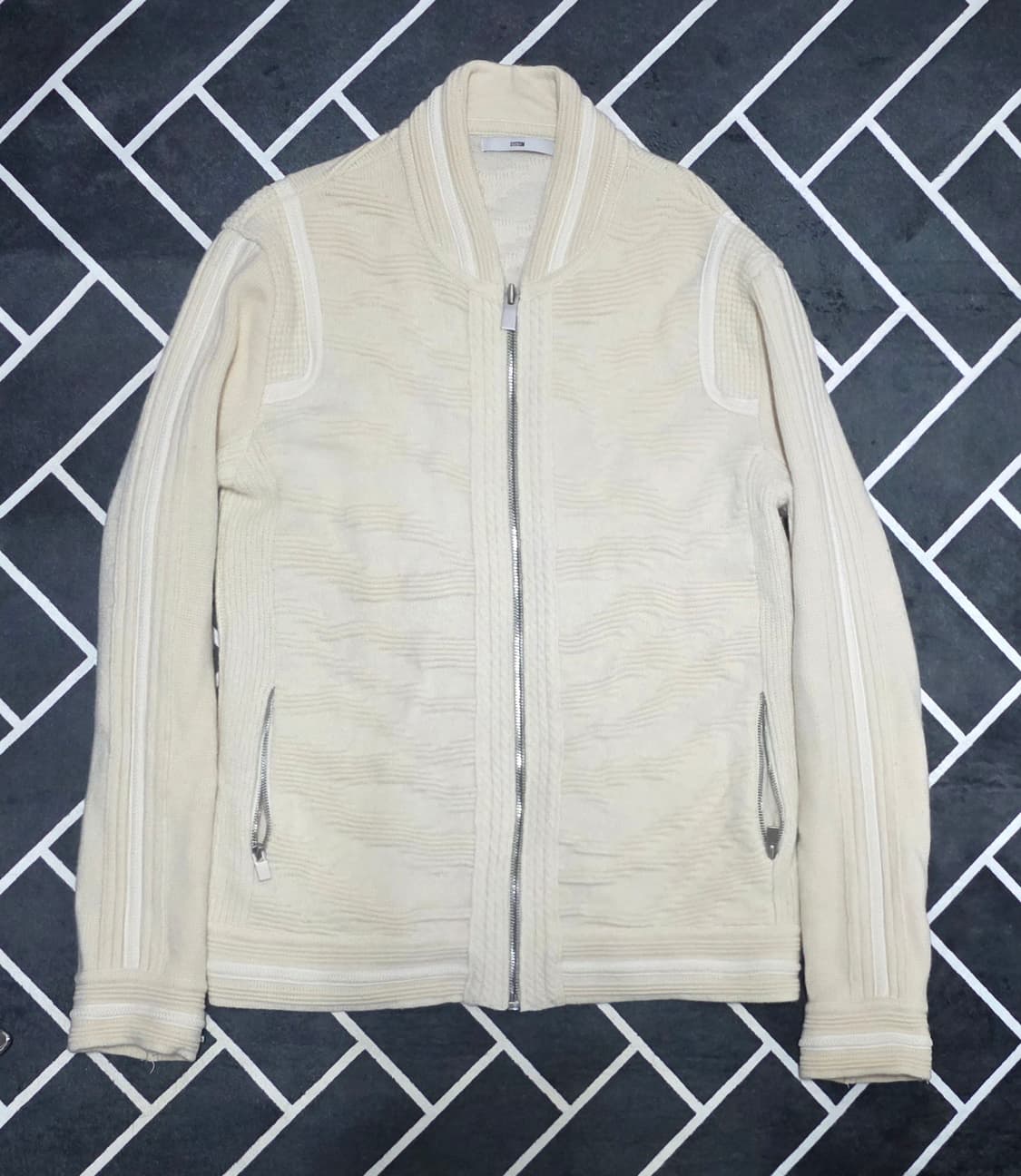 시스템옴므 니트 블루종 자켓 상품이미지1