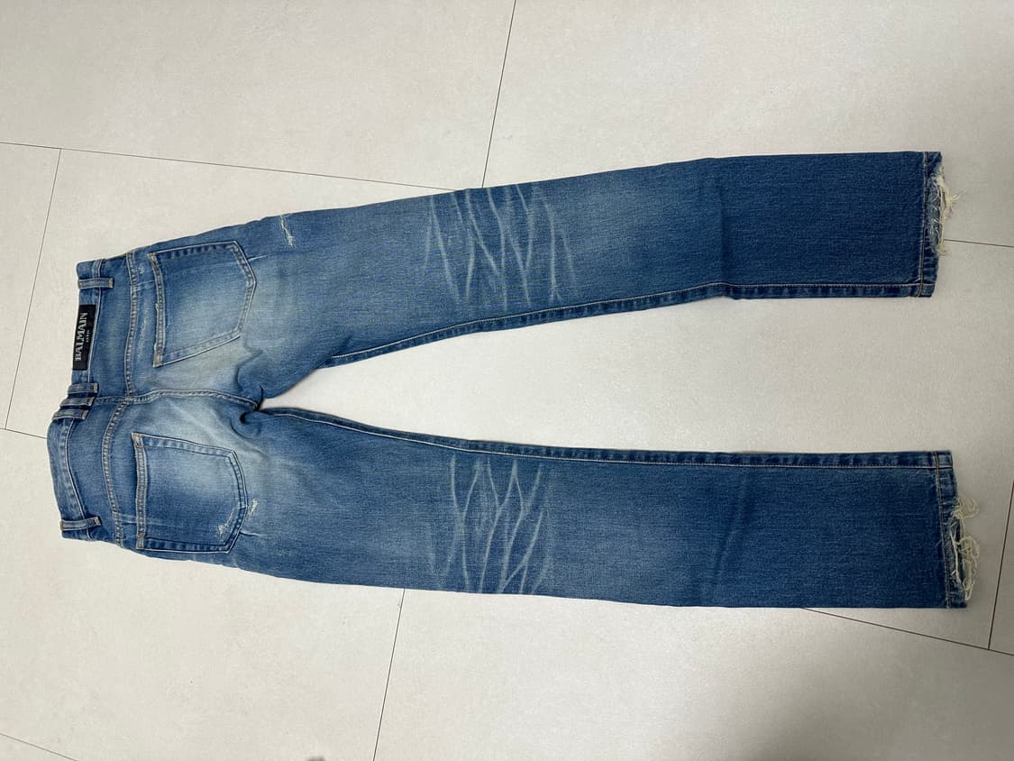 발망 데미지 워싱 바이커 데님 팬츠 상품이미지2