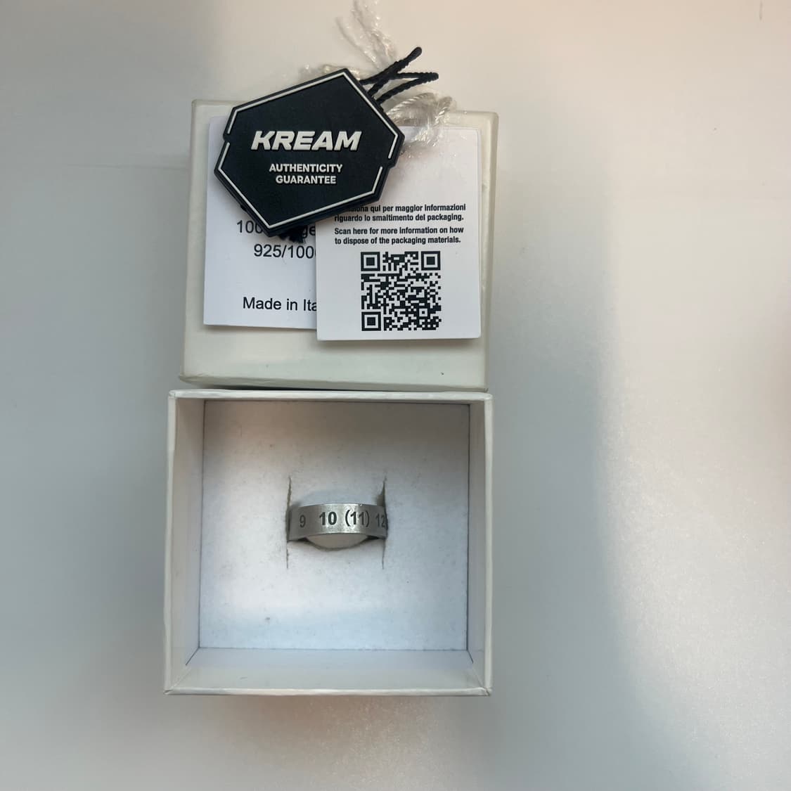 메종 마르지엘라 뉴메리컬 밴드 실버 링 7 상품이미지3