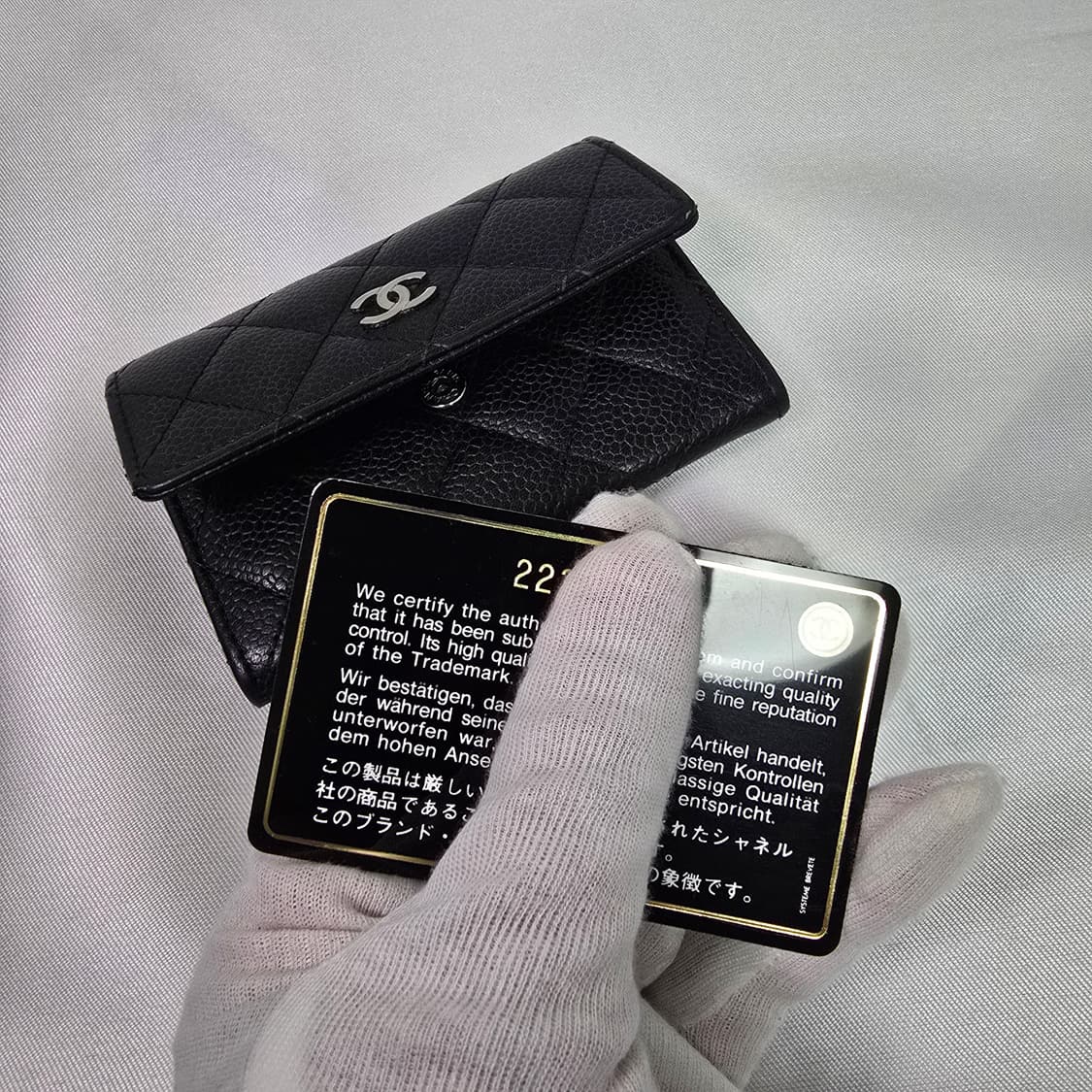 샤넬 카드지갑 블랙 은장 (A50169) 상품이미지7