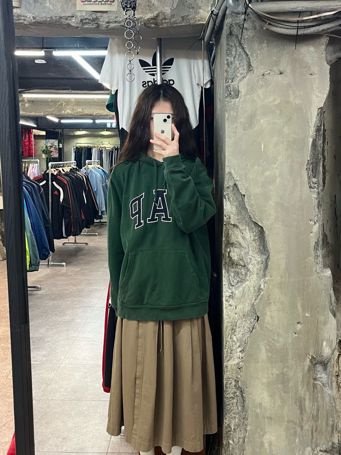 갭 후드티 그린 L #csz2437 상품이미지2