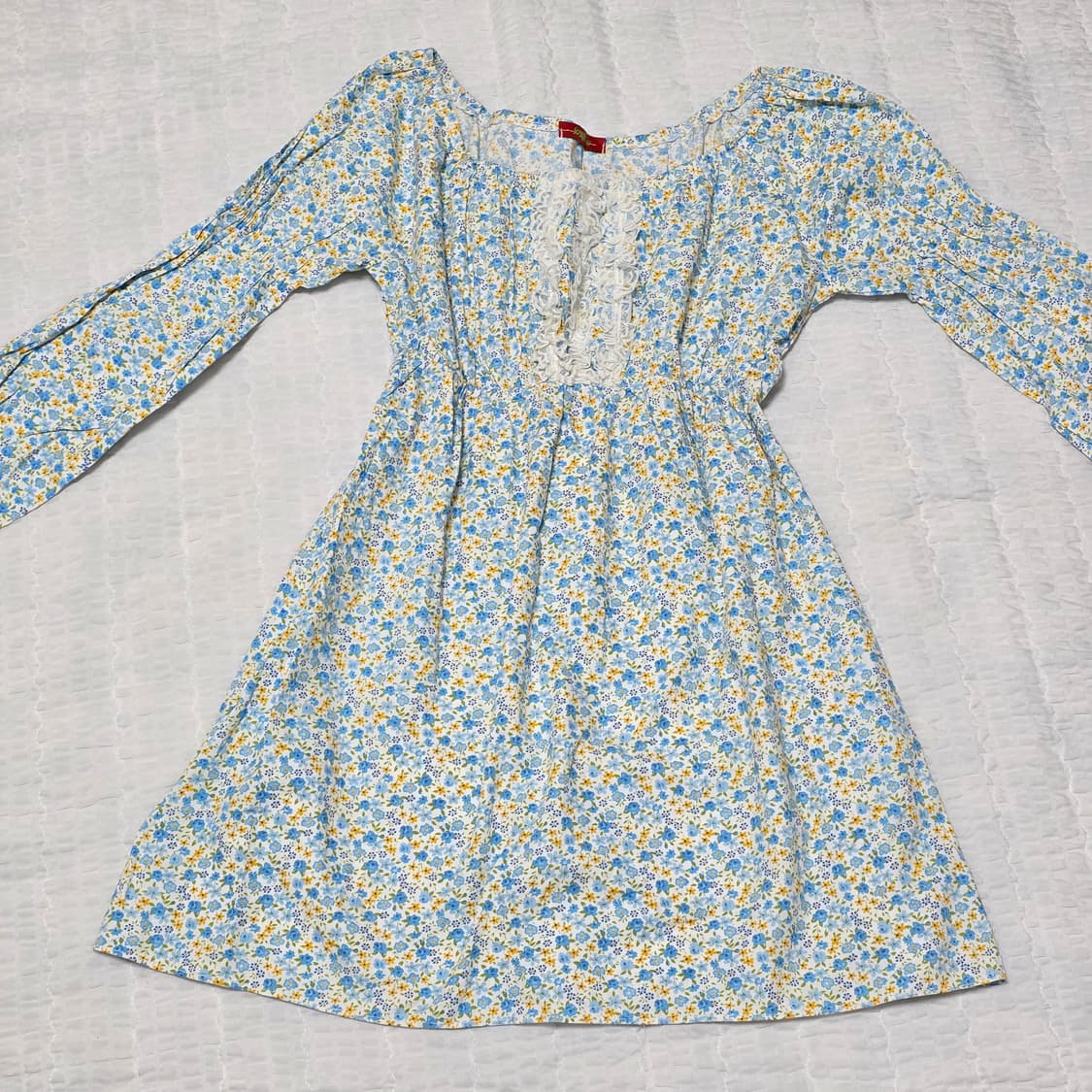 블루모리걸 잔꽃무늬 오프숄더 원피스 상품이미지2