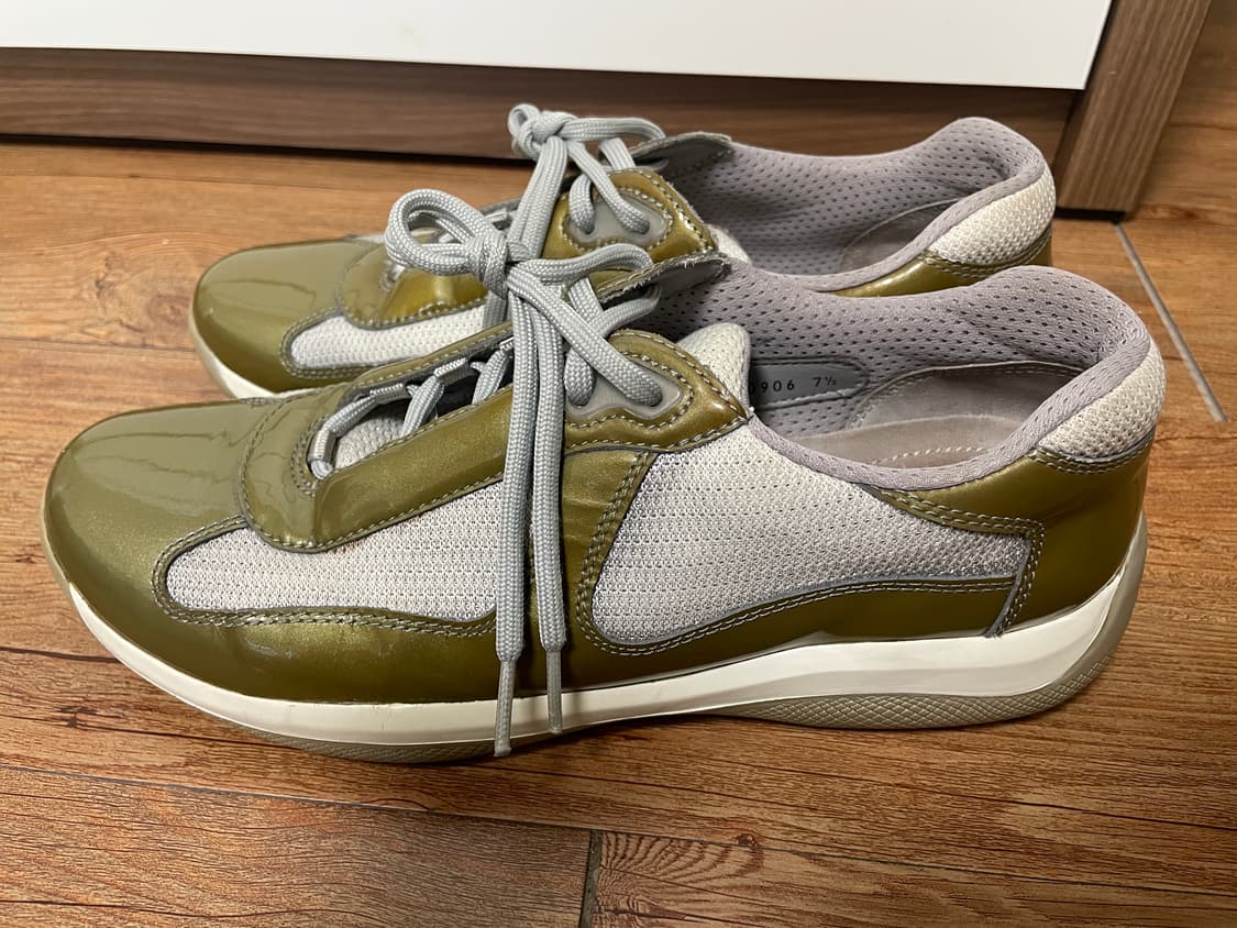 프라다 아메리카컵 올리브 그린 UK7.5 상품이미지2