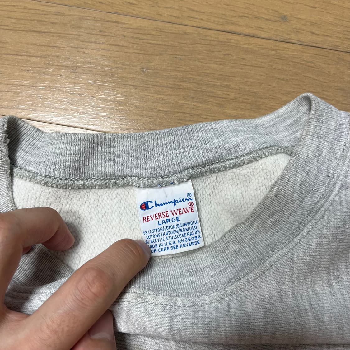 90년대 챔피온 리버스위브 스웻셔츠 맨투맨 미국제조 빈티지 상품이미지3