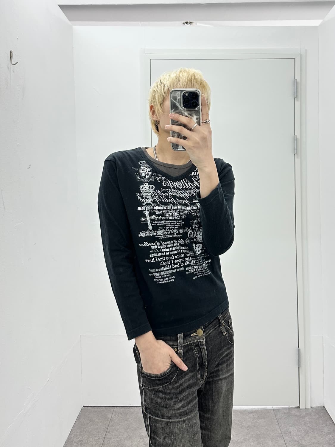 Sirmione Gothic Lettering Skull Sleeve 상품이미지1