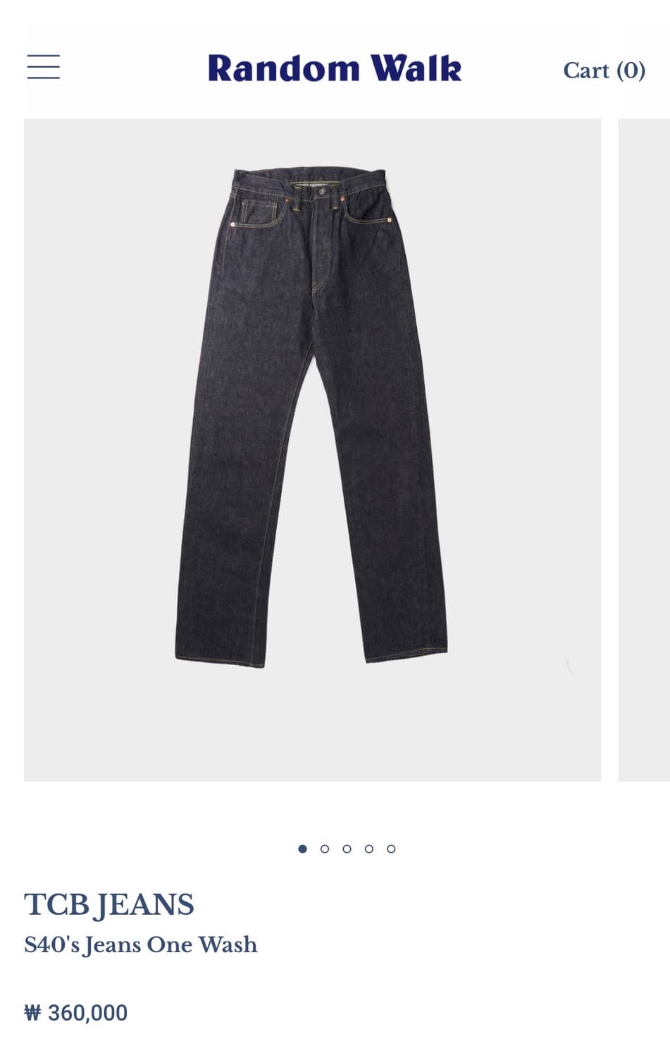 TCB JEANS 40s 팬츠 상품이미지1