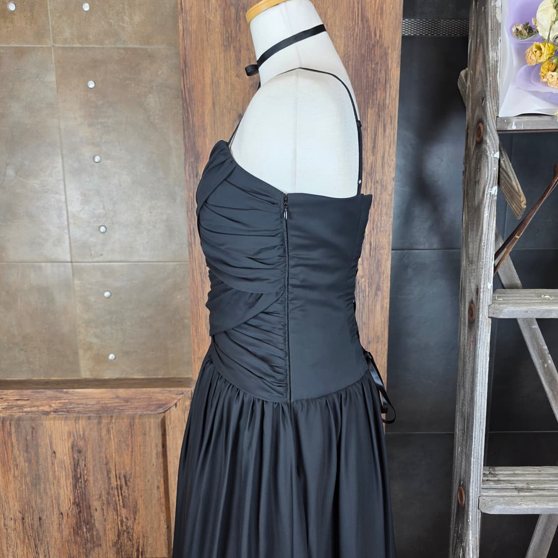 드레이프 드롭 웨이스트 원피스 상품이미지4