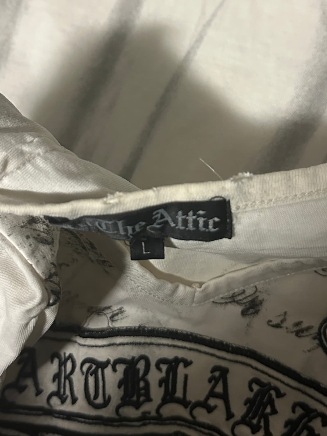 빈티지 in the attic 인더아틱 펑크 워싱 레터링 롱슬리브 탑 상품이미지8