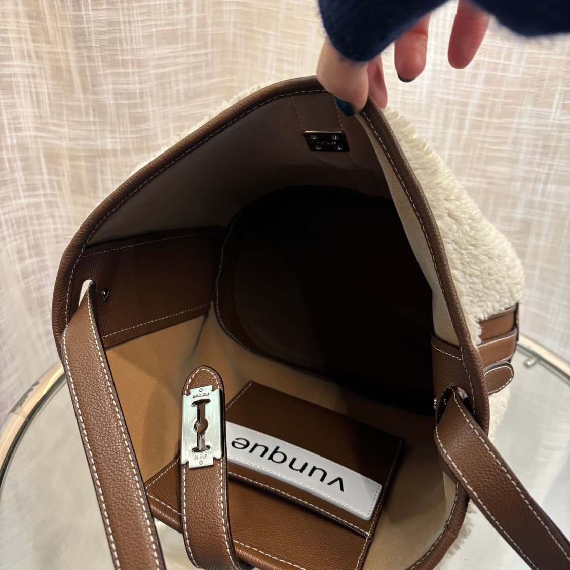 분크 페스토네 퍼 콤비 바스켓백 미듐     상품이미지10