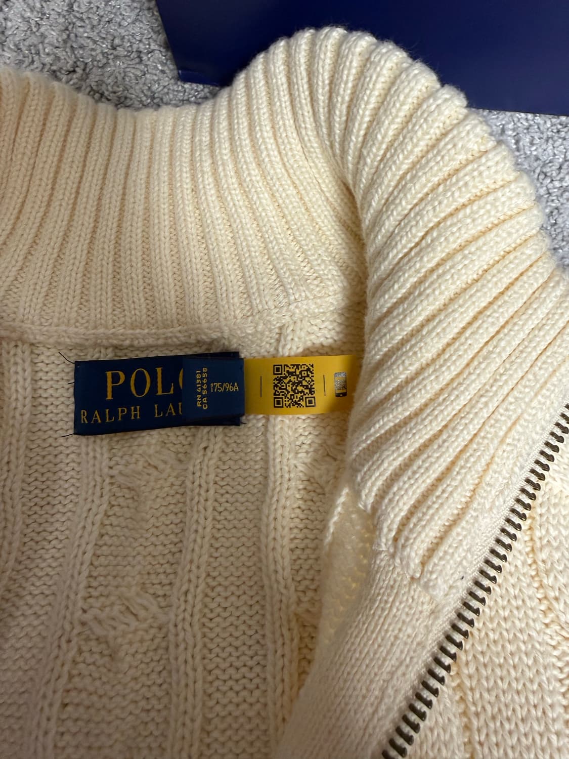 폴로랄프로렌 케이블 반집업 니트 M (새상품)  상품이미지2
