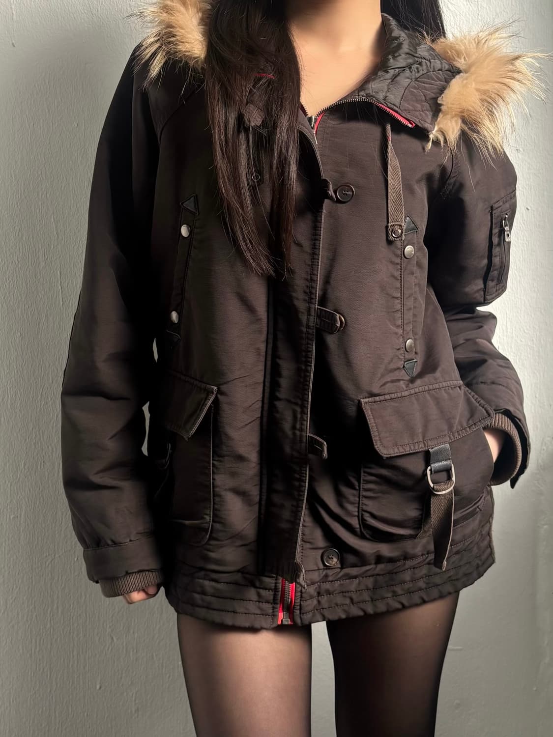 Vintage A6 Fur-Trim Hood Jacket 상품이미지4