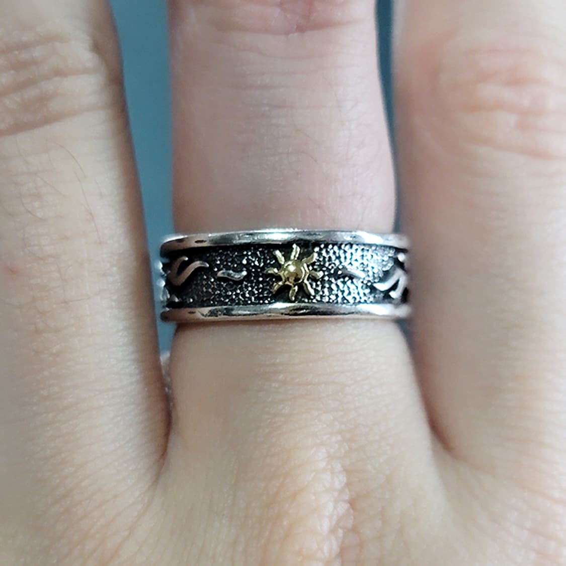 Serion 실버 남자 엔틱 빈티지 명품 고대 태양 반지 상품이미지7