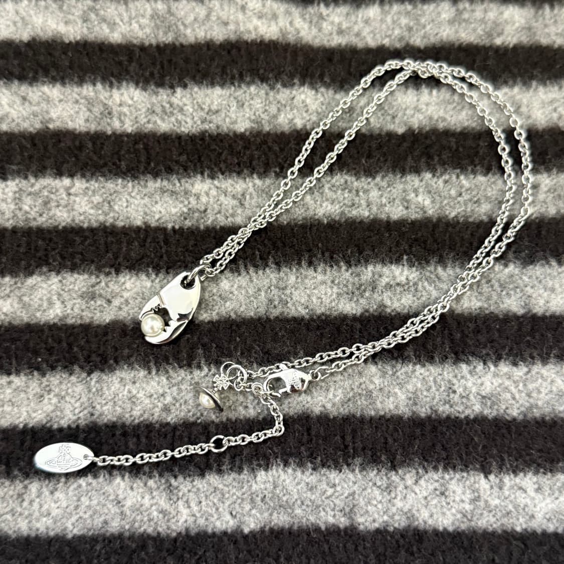 비비안웨스트우드 집게 진주 orb 목걸이 상품이미지2