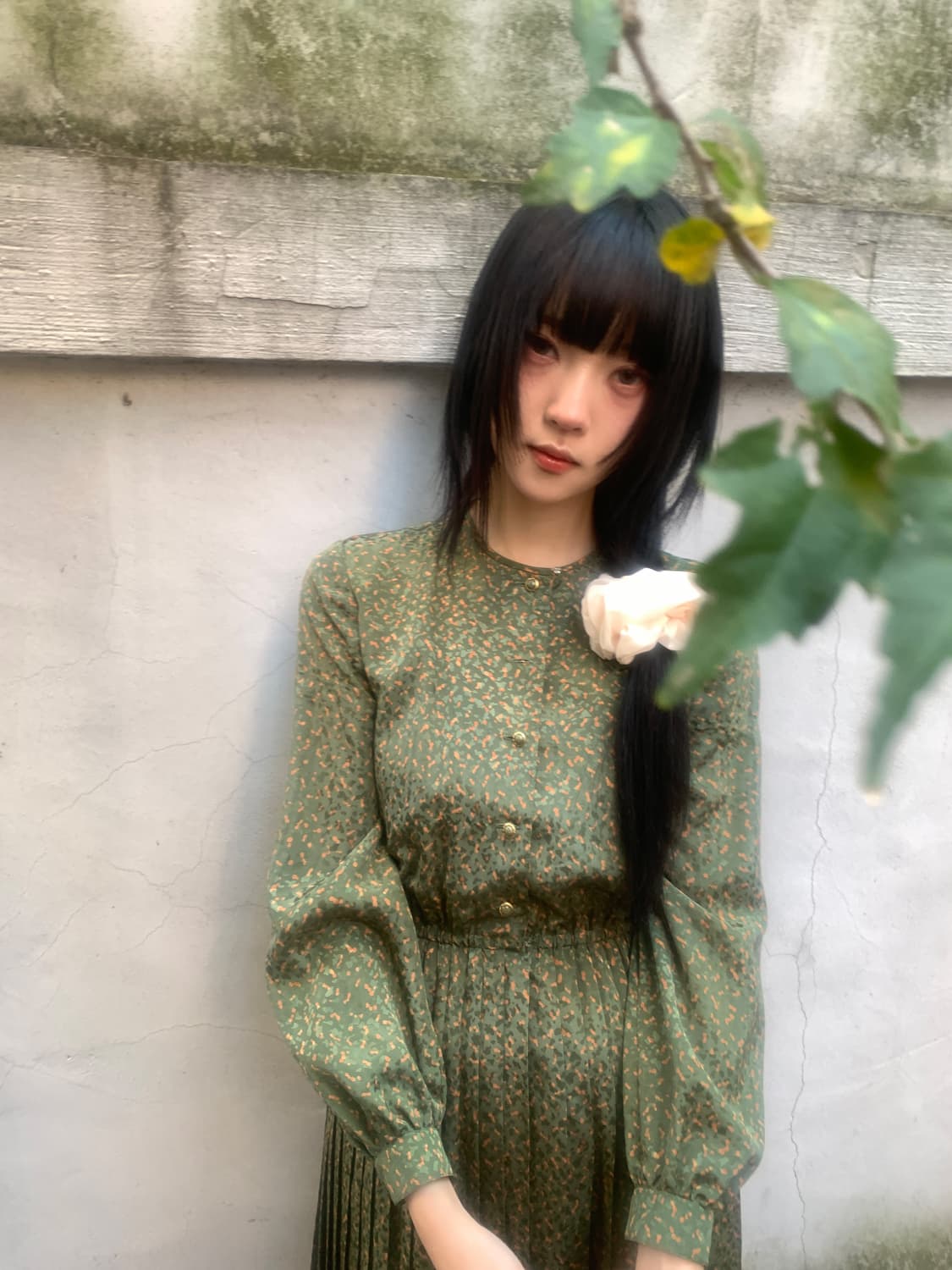 China Collar Gold Button Dress 상품이미지3