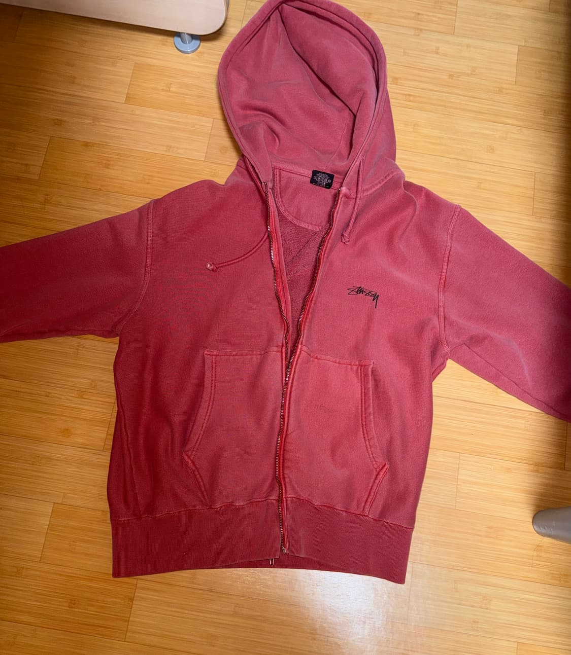 스투시 피그먼트 다이드 스무스 스탁 집 후드집업 M 상품이미지2