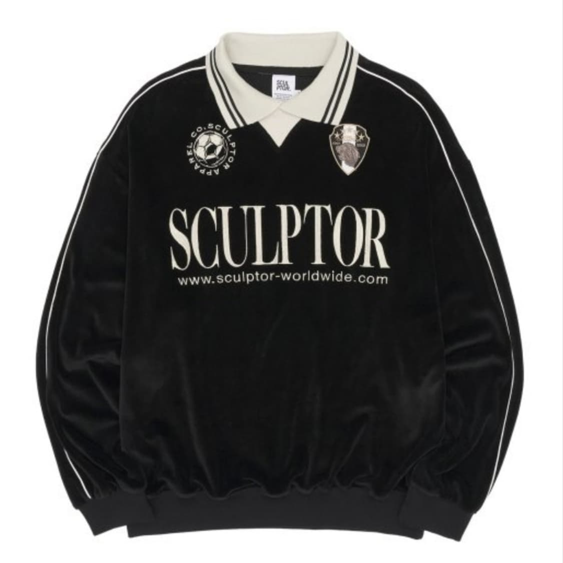 스컬프터 벨벳 긴팔티 맨투맨 상품이미지2